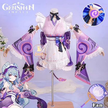 iCoser Genshin Impact Yumemizuki Mizuki Cosplay Costume Wig Dress Headwear Tail Natlan Halloween Party for Women Girls Cos Props