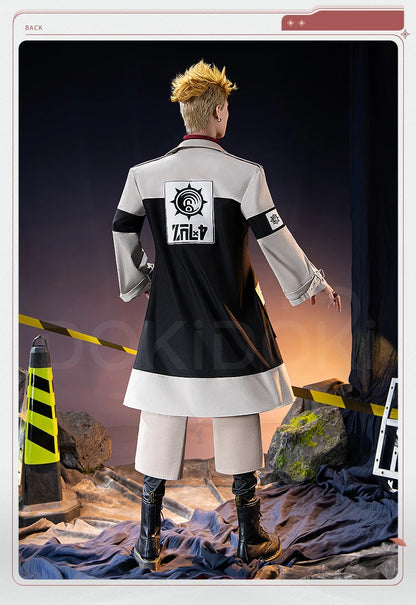 Enjin Cosplay Costume Anime Gachiakuta Cosplay【XS-3XL】DokiDoki-R Enjin Costume Windbreaker Janitor Men Bag Toge Wig Plus Size