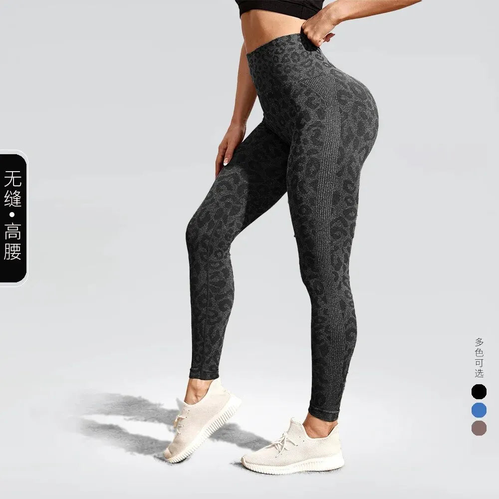 Seamless High Waist Scrunch Butt Leggings for Women Yoga Fitness Sports Tights ck81 - GRAY / M