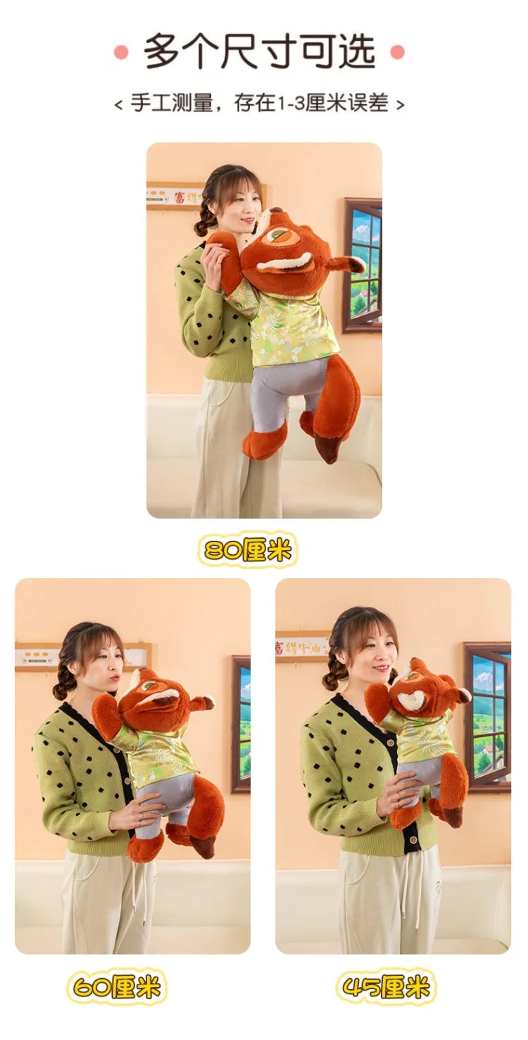 45/60/80cm Big Size Judy Hopps Nick Wilde Anime Plush Stuffed Doll Zootopia Kawaii Peluche Children's Kawaii Pillow Holiday Gift