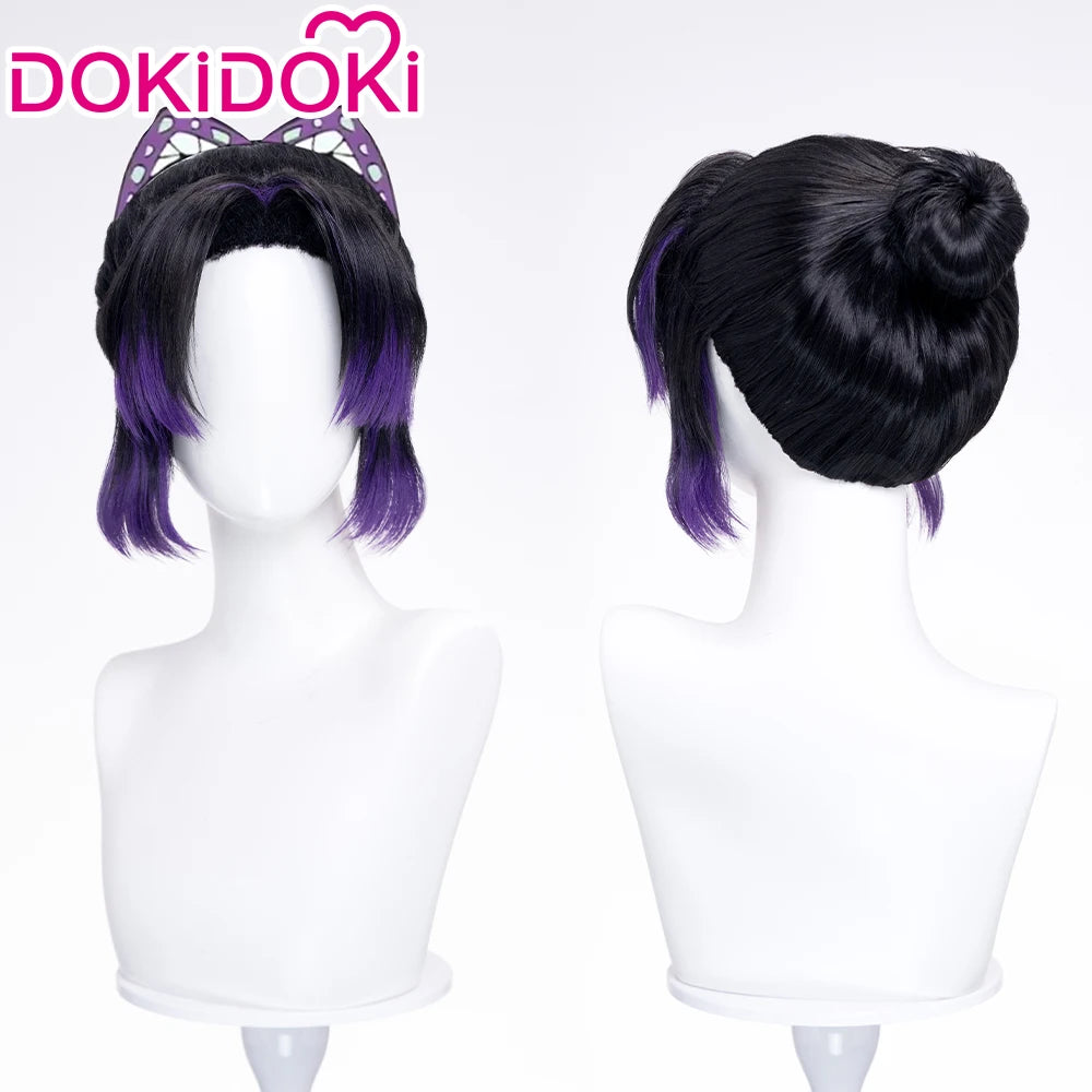 Tanjirouu Nezukoo Zenitsuu Mitsurii Shinobu Akazaa Cosplay Wig with Tamayoo Hairpin for Women Free Cap - Shinobuu