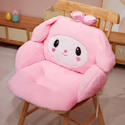 Comfortable Cinnamoroll Seat Cushion Cartoon Kuromi My Melody Sitting Cushion Dining Room Bedroom Chair Back Cushion Home Decor