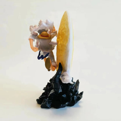 14cm One Piece Anime Figure Moon Fairy Nika Monkey D Luffy Gear 5 With Moon Light Action Figure Statue Model Collection Toys