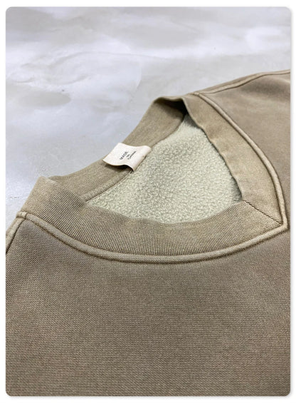 ZODF Winter Women Short Fleece Cropped Sweatshirts Girls Female Hip Hop Loose 400gsm V-Neck Pullovers Brand Tops HY0437