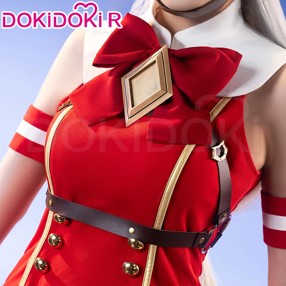 IN STOCK Gold Ship Cosplay Costume Game【XS-3XL】DokiDoki-R Women Cute Red Uniform Gold Ship Cosplay Ears Tail Plus Size