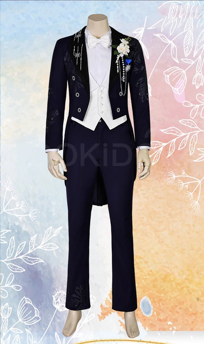 Sylus Rafayel Xavier Zayne Cosplay Costume Game Love and Deepspace【XS-2XL】DokiDoki-R Men Sylus Rafayel Wedding Suit Plus Size