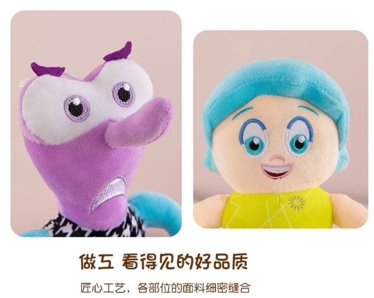 New Inside Out 2 Plush Anxiety Doll Cute Joy Fear Anger Disgust Sadness Riley Plushish Toys Collection Model Toy Birthday Gift