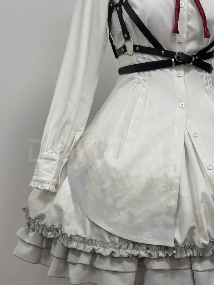 IN STOCK Akiyamaa Mizuki Mikuu Cosplay Costume Game Cosplay【XS-2XL】DokiDoki-R Women White Lolita Dress Mizu5 Cosplay Plus Size