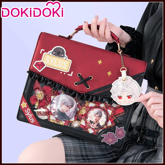 IN STOCK Sylus Cosplay Doujin Bag Game Love and Deepspace DokiDoki Sylus Itabag Red Black School Bag Cosplay Prop