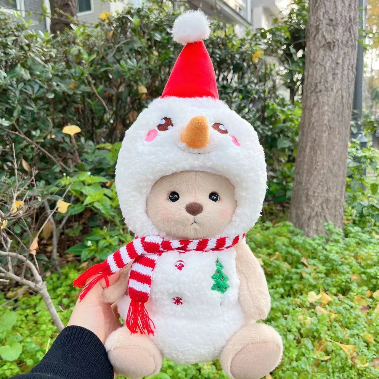 Unique Handmade Brown Bear Plush Toy Change Honey Dress Cloth Baby Girl Hug Cuddly Plushie Doll for Kids Christmas Gift For Kids