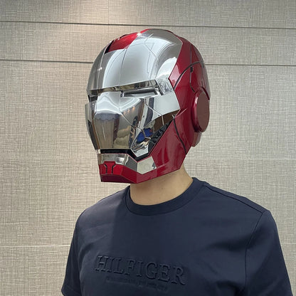 NEW Iron Man Helmet Mk5 Electric Voice Activated Control Wearable Mask 1:1 Automatic Opening Closing Model Figure Adult Toy Gift