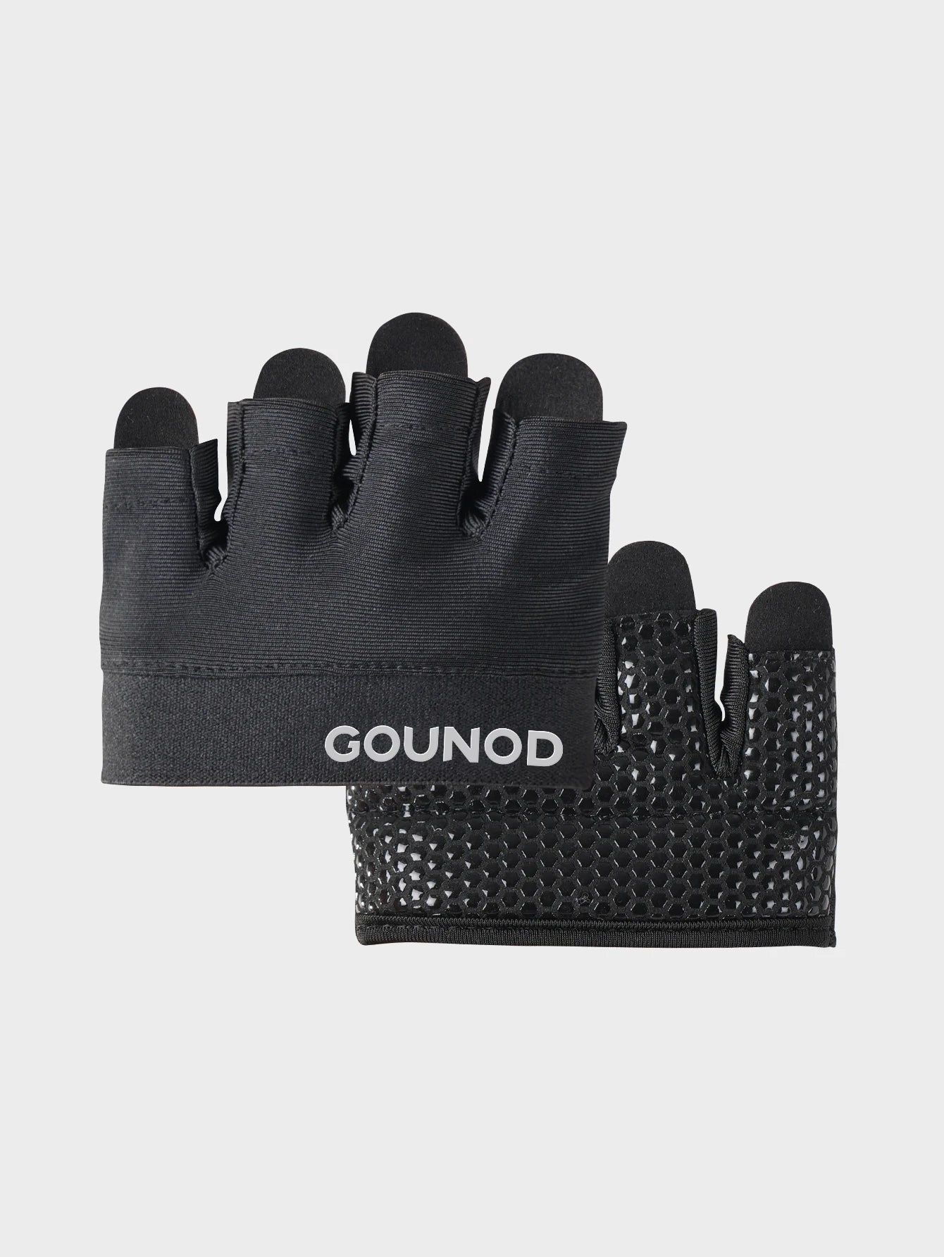 Men and Women Half Finger Cycling Gloves Breathable Anti-Slip Gym Fitness Training - BK / S