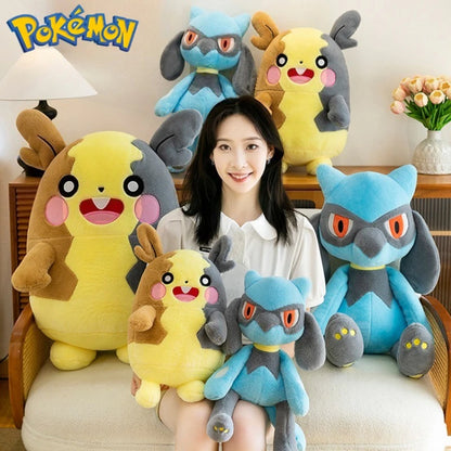 40/60/80CM Big Size Pokemon Plushies Morpeko Lucario Peluche Cartoon Anime Kawaii Stuffed Comfortable Soft Doll Children Gift