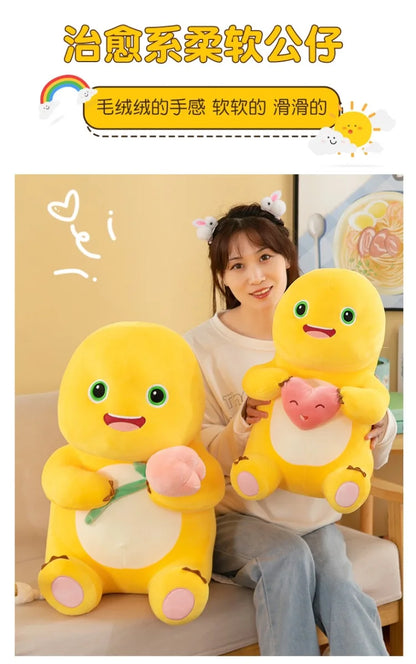 Hot Kawaii Plush Doll Love Yellow Embracing Flower Milk Dragon Dinosaur Doll Cute Plush Stuffed Pillow Soft Doll Birthday Gift