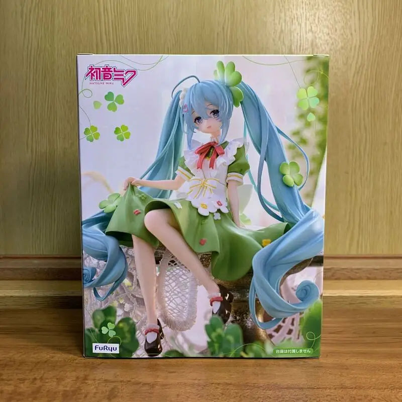 Bandai Hatsune Miku Flower Fairy Four-Leaf Clover 15CM PVC Model