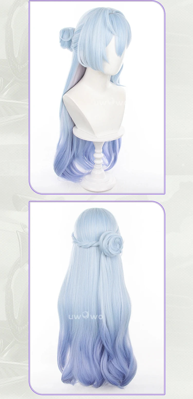 UWOWO Honkai Star Rail Robin Singer Penacony Cosplay Wig Long Hair Light Blue 80CM Hair