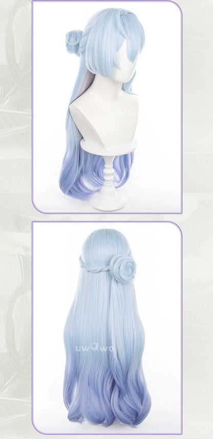UWOWO Honkai Star Rail Robin Singer Penacony Cosplay Wig Long Hair Light Blue 80CM Hair