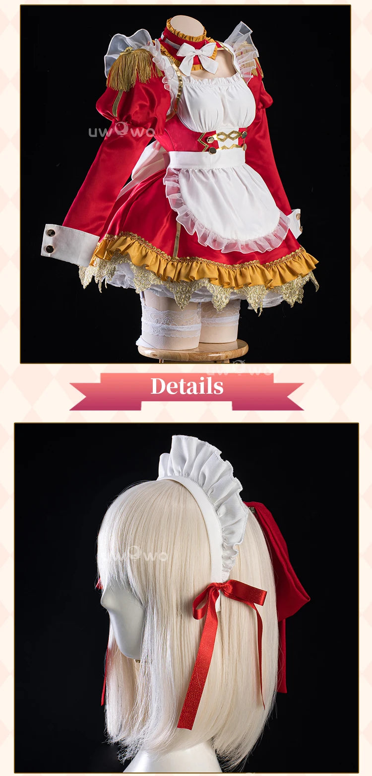 IN STOCK UWOWO Neroo Cosplay Game Fatee/Grandd Orderr Neroo Maid Dress Cosplay Costume Halloween Costume