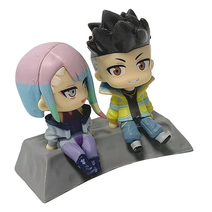 8cm Anime CYBERPUNK: EDGERUNNERS Qset To The Moon Lucy David Action Figure Desktop Decorations Pvc Collet Model Toys Hobbies