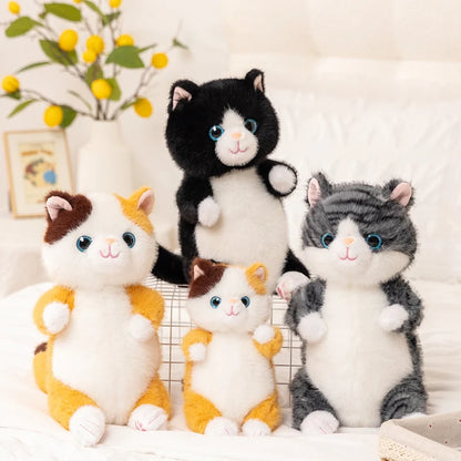 Cute Simulated Sitting Cat Plush Toy 20/30cm Stuffed Animal Soft Toys For Kids And Adults Fluffy Pet Cats Plushies