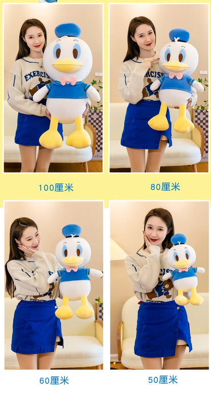 Disney Donald Duck Daisy Giant Plush Dolls Hot Toys Kawaii Soft Pillow Stuffed Animal Couple Dolls Birthday Xmas Gifts for Kids