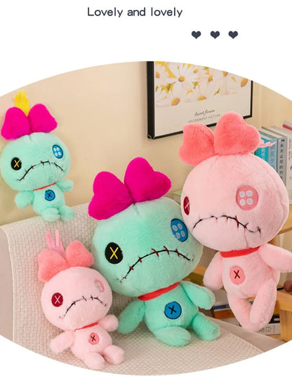 Disney Lilo & Stitch Scrump Plush Toys Anime Plushie Stich Dolls Kawaii Cartoon Pink Pillow Soft Stuffed Gift Children Christmas