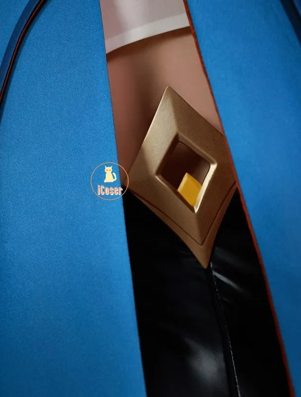 Genshin Impact Ineffa Cosplay Costume Wig Cloak Uniform Outfit Headwear Boom Boom Thunderwave Halloween Party for Women Girls