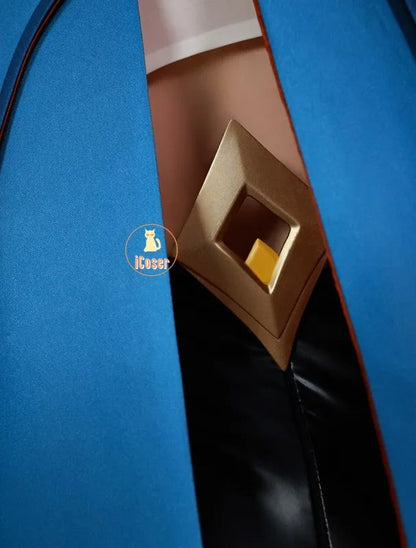 Genshin Impact Ineffa Cosplay Costume Wig Cloak Uniform Outfit Headwear Boom Boom Thunderwave Halloween Party for Women Girls