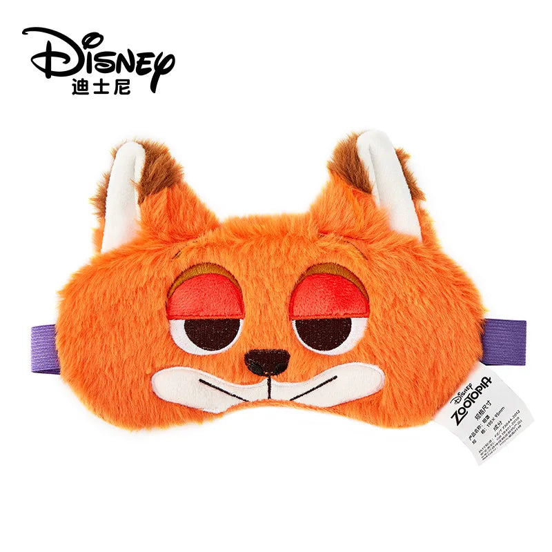 Disney Children's Plush Eye Mask Zootopia Cartoon Design Sleep Sunscreen Napping Mask for Students Cute And Crazy Gift