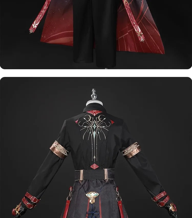 iCoser Love and Deepspace Xavier Cosplay Costume Black Hunter Uniform Shimmering Moonlight Halloween Party Women Men Carnival