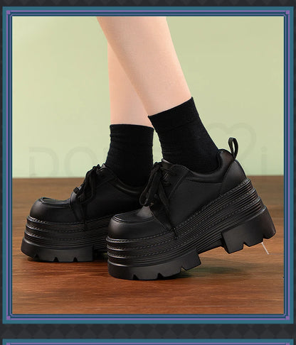 IN STOCK Men Women Cosplay Props 19cm Heightening Shoes DokiDoki Men Daily Black White 15cm Leather Shoes Halloween Cosplay