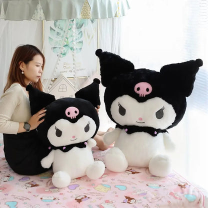 Big Size Sanrio Kuromi Series Plush Toys Kawaii Kuromi Stuffed Dolls Bedside Pillow Bay Window Large Cushion Gift For Kids