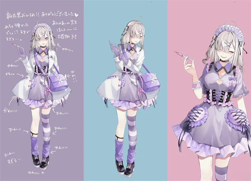 Sukoya Kana Cosplay Costume Set Asian Size Polyester