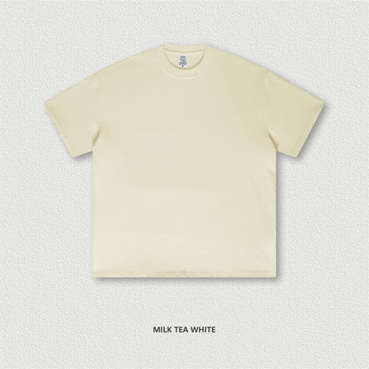 ZODF 2025 Heavy-Weight 425gsm 100% Cotton T-Shirts For Men Unisex Summer Oversized O-Neck Basic Solid T Shirt Brand Tees HY0485