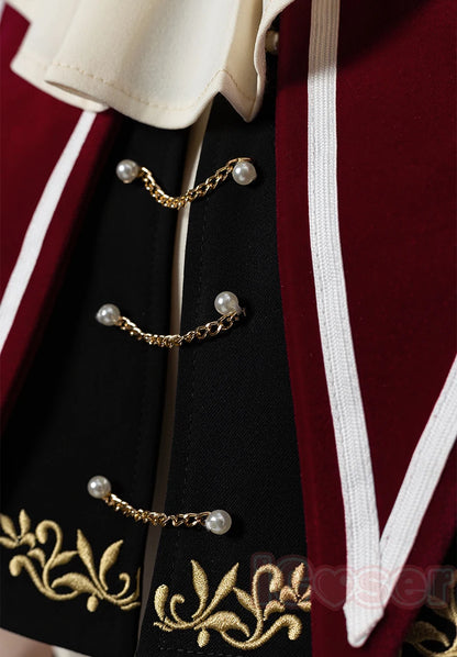 BanG Dream Wakaba Mutsumi Cosplay Costume Wig Red Dress Mortis Uniform Ave Mujica Earrings Halloween Party for Women Girls Props