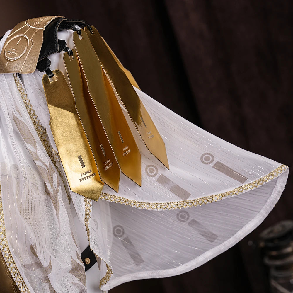 Wuthering Waves Augusta Cosplay Costume Wig Dress Uniform Headwear Earrings Christmas Halloween Party for Women Girls Role Play