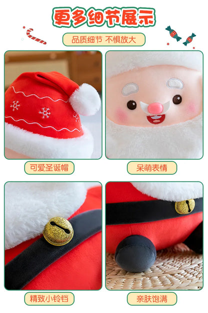 New 50cm Plush Santa Claus Doll Stuffed Toy Cuddly Pillow Christmas Gift for Kids Birthday Xmas Present Wholesale Small Gift