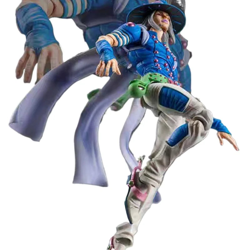 Super Action Statue Bizarre Adventure Steel Ball Run Gyro Zeppeli Collectible Desktop Decoration Figure