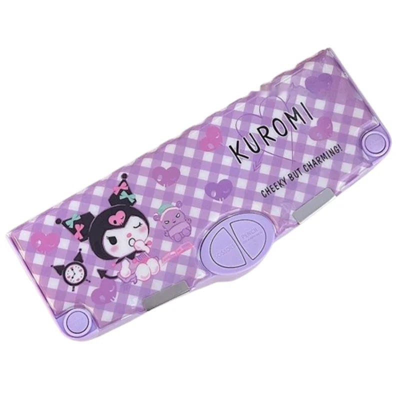 Genuine Kuromi Secondary School Student Multifunctional Pencil Box Stationery Box Children's Handmade Pencil Box Two Options