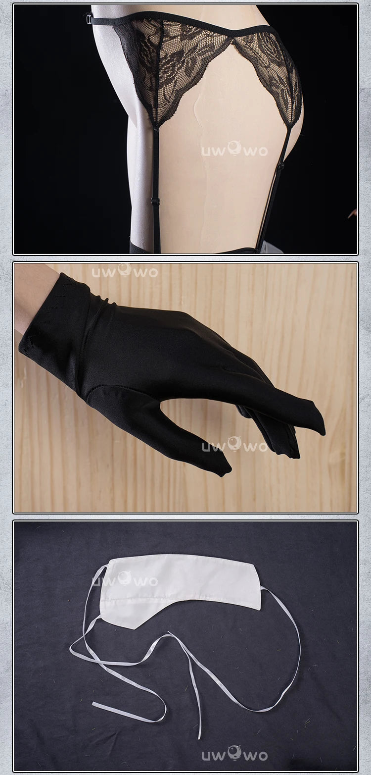 LAST BATCH UWOWO Game 2B Collab White Cosplay Costume Maid Dress Halloween Costume