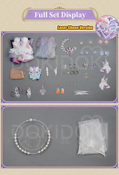 Cyrene Cosplay Costume Game Honkai: Star Rail【S-2XL】DokiDoki-SR HSR Cyrene Women Dress Veil SP Version Cosplay Plus Size