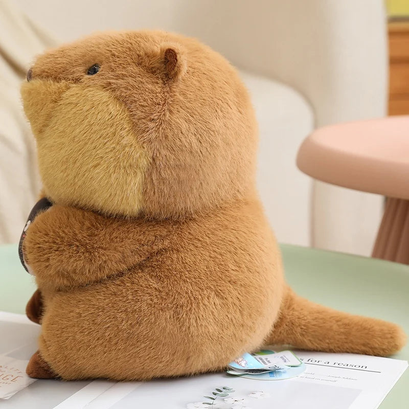 22cm Holding Nut Groundhog Plushies Cute Cartoon Marmot Soft Toy Tubby Animal Plush Groundhog For Girl Boy Present