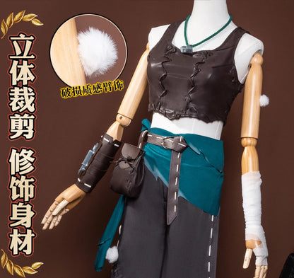 Identity V Archer Cosplay Costume Wig Brynhildr Vilulf Uniform Glasses Eye Patch Halloween Party for Women Girls Carnival Props