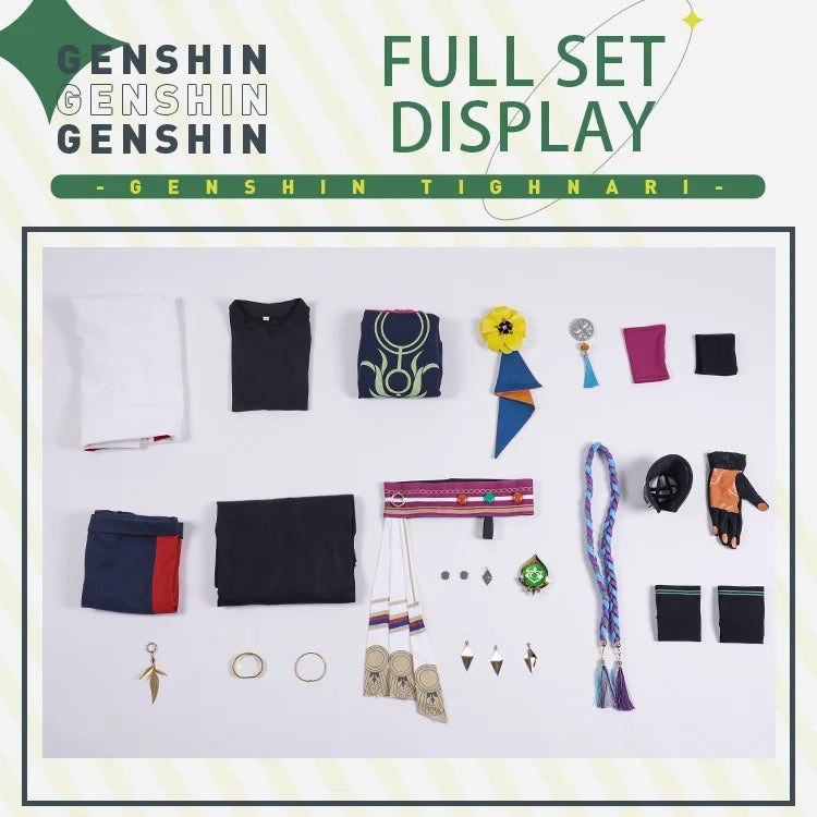 IN STOCK Tighnari Doujin Cosplay Costume Game Genshin Impact DokiDoki-SR Tighnari Cosplay Halloween Casual Wear Tighnari Sumeru