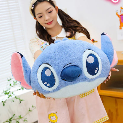 55/80cm Disney Lilo and Stitch Pillow Plush Toy Cartoon Anime Stuffed Kawaii Scrump Stich Doll Plushie Kids Birthday Xmas Gifts