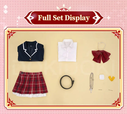 IN STOCK Takanashi Rikka Cosplay Costume Anime Love,Chunibyo & Other Delusions DokiDoki-SR Halloween Cute Uniform Takanashi Wig