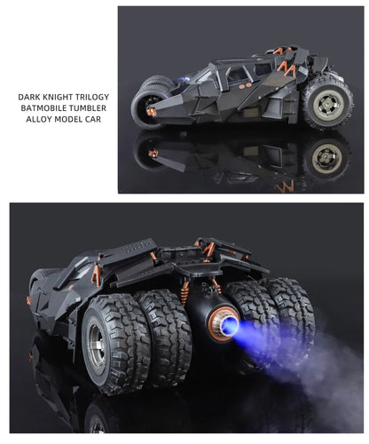 1:18 Batmobile Tumbler Alloy Metal Car Diecast Toy Vehicle Car Model Sound & Light Slide Spray Truck Toys For Kids  Gift Birthda