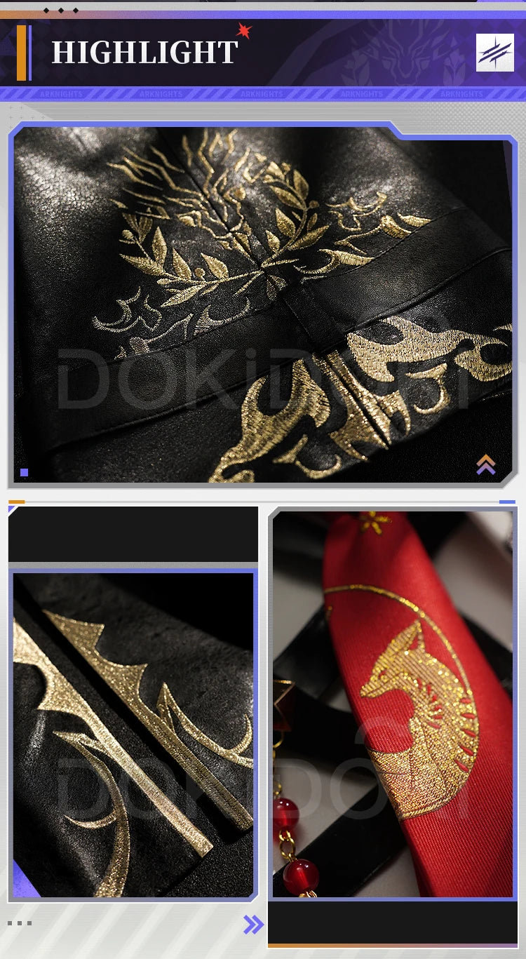 IN STOCK Vulpisfoglia Cosplay Costume Game Arknights DokiDoki-SR Vulpisfoglia Ears Tail Women Halloween Costume