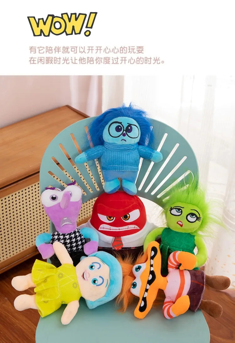 New Inside Out 2 Plush Anxiety Doll Cute Joy Fear Anger Disgust Sadness Riley Plushish Toys Collection Model Toy Birthday Gift