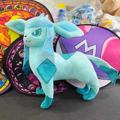 70cm Pokemon Lucario Large Plush Toys Greninja Zeraora Cinderace Glaceon Stuffed Giant Pokémon Eevee Anime Kids Christmas Gift